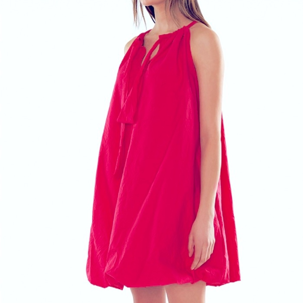 # VDR VIADELLAROSE Olympia poplin sleeveless bubble dress with tassel tie. Sz S - Picture 9 of 9